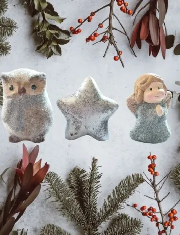 Set figurine ornamentale OutletMag, argintiu
