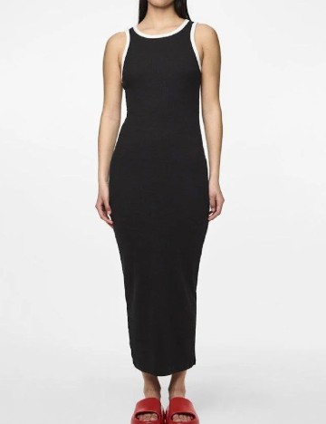 Rochie lunga Pieces, negru