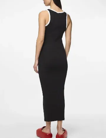 Rochie lunga Pieces, negru Negru