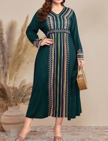 Rochie lunga SHEIN CURVE, verde