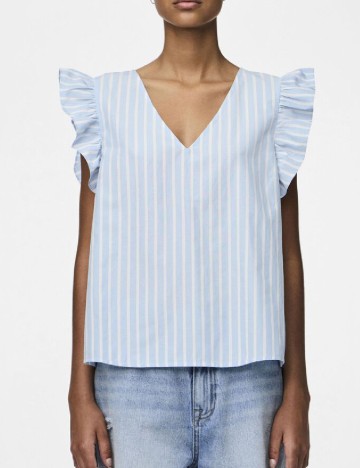Bluza Pieces, albastru