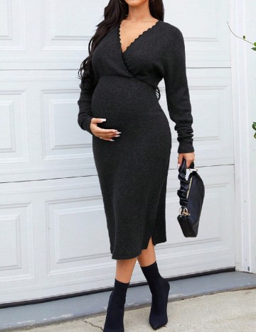 Rochie medie SHEIN Maternity, negru