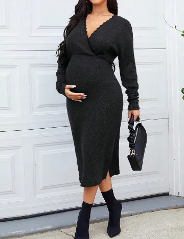 Rochie medie SHEIN Maternity, negru
