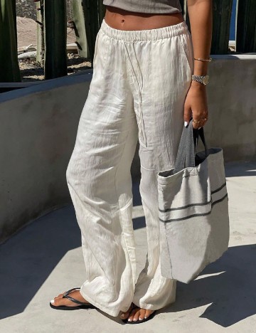 Pantaloni SHEIN, alb