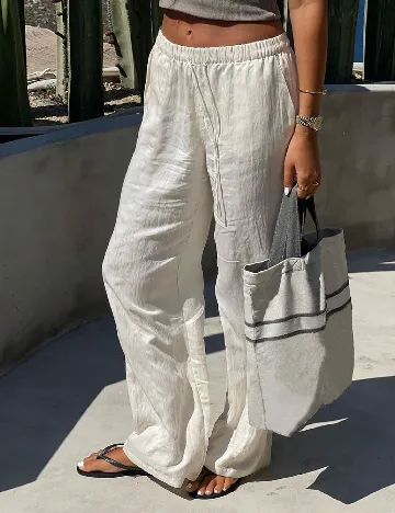 Pantaloni SHEIN, alb