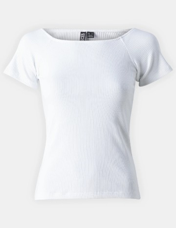 Tricou Pieces, alb