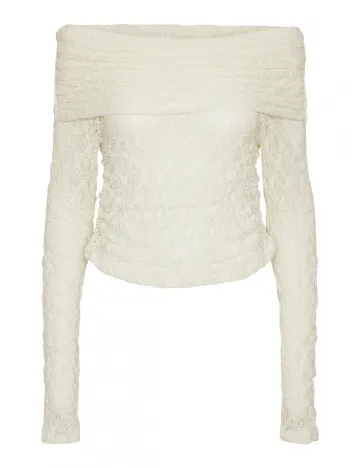 Bluza Pieces, crem