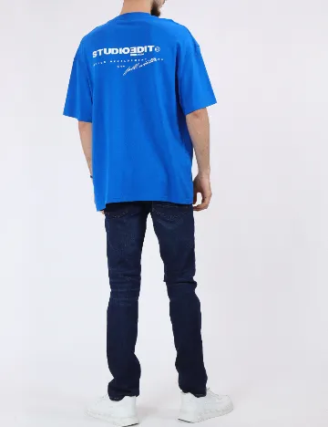 Tricou Jack&Jones, albastru Albastru