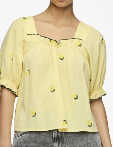 Bluza Pieces, galben