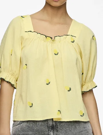 Bluza Pieces, galben