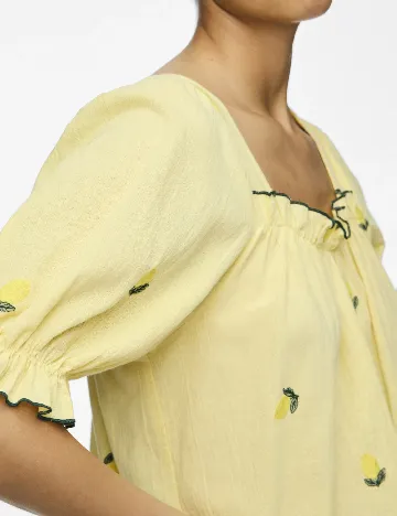 Bluza Pieces, galben