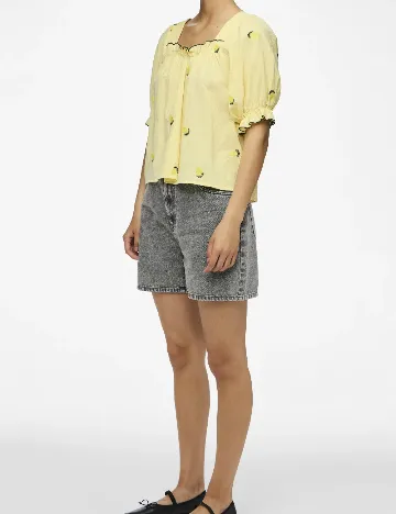 Bluza Pieces, galben
