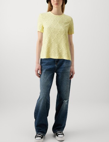 Bluza Pieces, galben