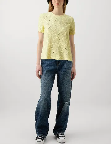 Bluza Pieces, galben