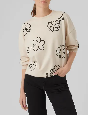 Bluza Oversize Vero Moda, crem