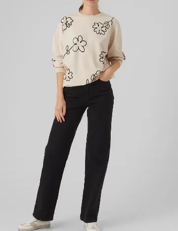 Bluza Oversize Vero Moda, crem