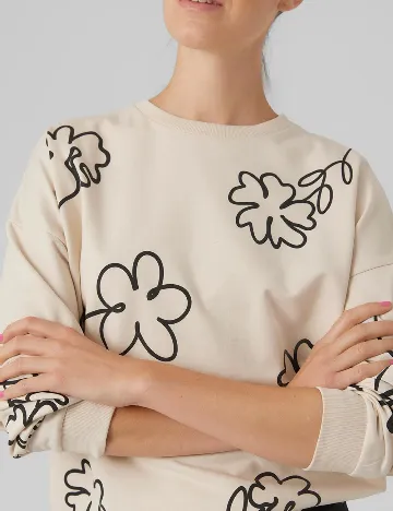 Bluza Oversize Vero Moda, crem