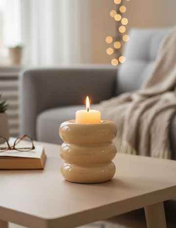 Suport lumanare Home Accents, maro