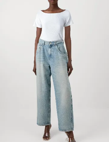 Tricou Pieces, alb
