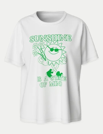 Tricou Pieces, alb