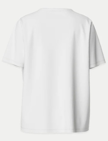 Tricou Pieces, alb