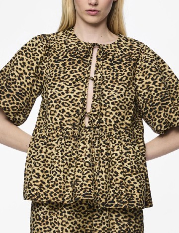 Bluza Pieces, animal print