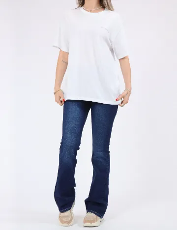 Tricou Pieces, alb