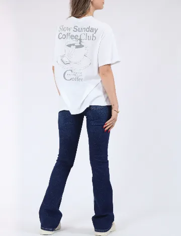 Tricou Pieces, alb