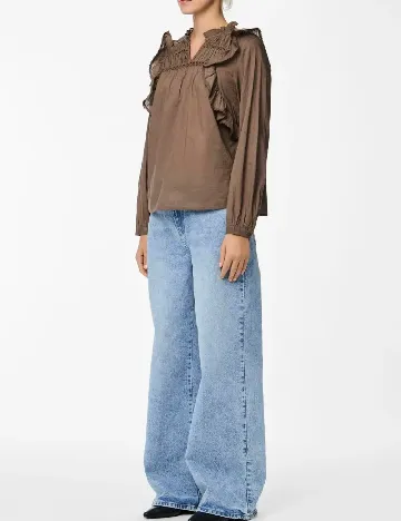 Bluza Pieces, maro