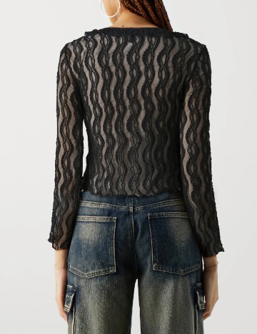 Bluza Pieces, negru