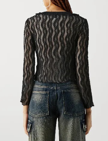 Bluza Pieces, negru