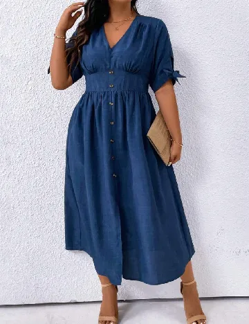 Rochie medie SHEIN CURVE, albastru