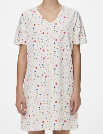 Rochie scurta Pieces, alb
