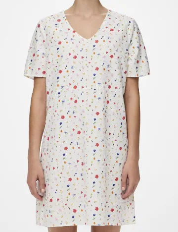 Rochie scurta Pieces, alb
