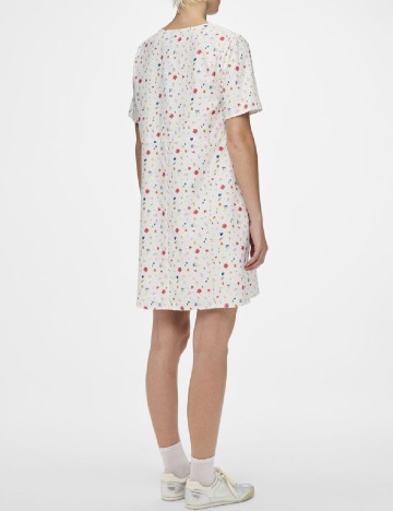 Rochie scurta Pieces, alb