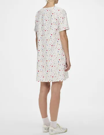 Rochie scurta Pieces, alb