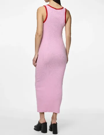 Rochie lunga Pieces, roz