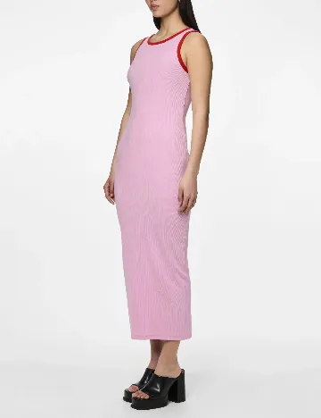 Rochie lunga Pieces, roz