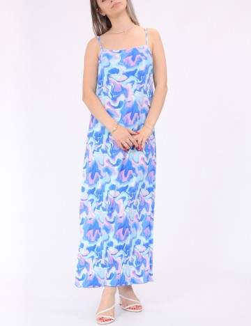Rochie lunga Pieces, albastru