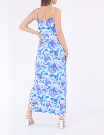 Rochie lunga Pieces, albastru