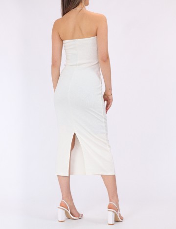 Rochie medie Pieces, alb