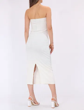 Rochie medie Pieces, alb