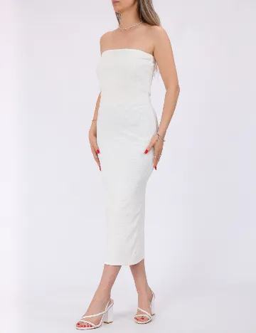 Rochie medie Pieces, alb