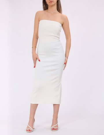 Rochie medie Pieces, alb