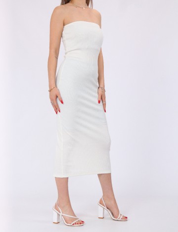 Rochie medie Pieces, alb