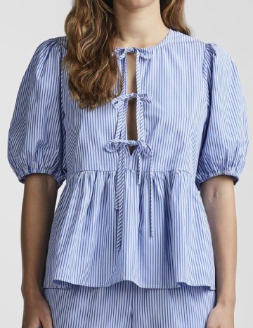Bluza Pieces, albastru