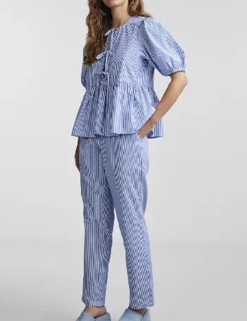 Bluza Pieces, albastru