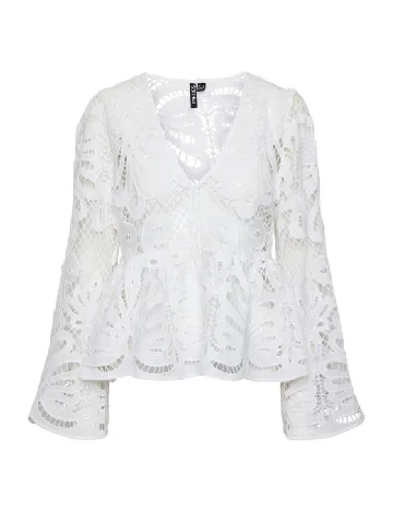 Bluza Pieces, alb