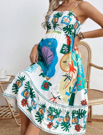 Rochie medie SHEIN Maternity, alb