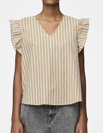 Bluza Pieces, maro